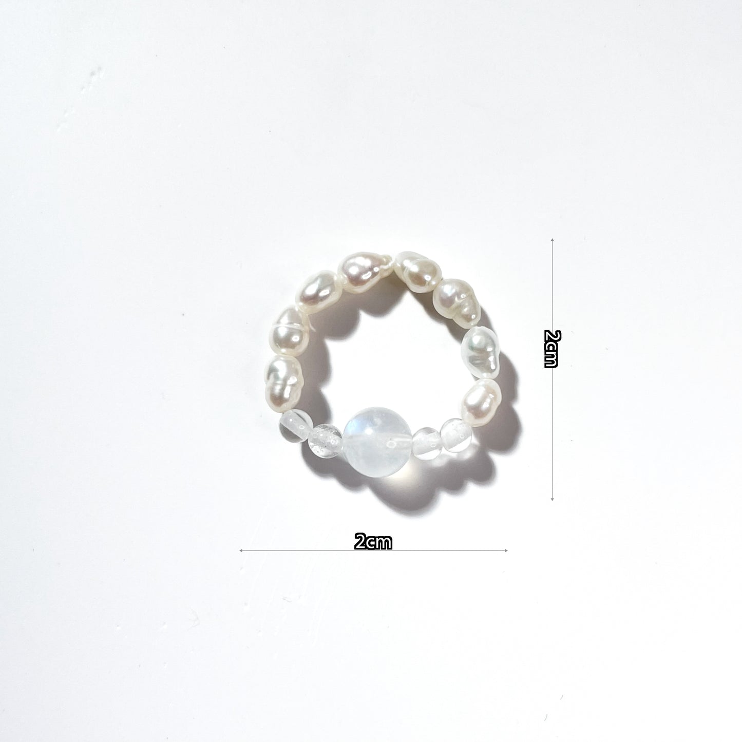 【Five Elements Ring】Radiant Glow Ring Natural Pearl, Clear Quartz & Moonstone