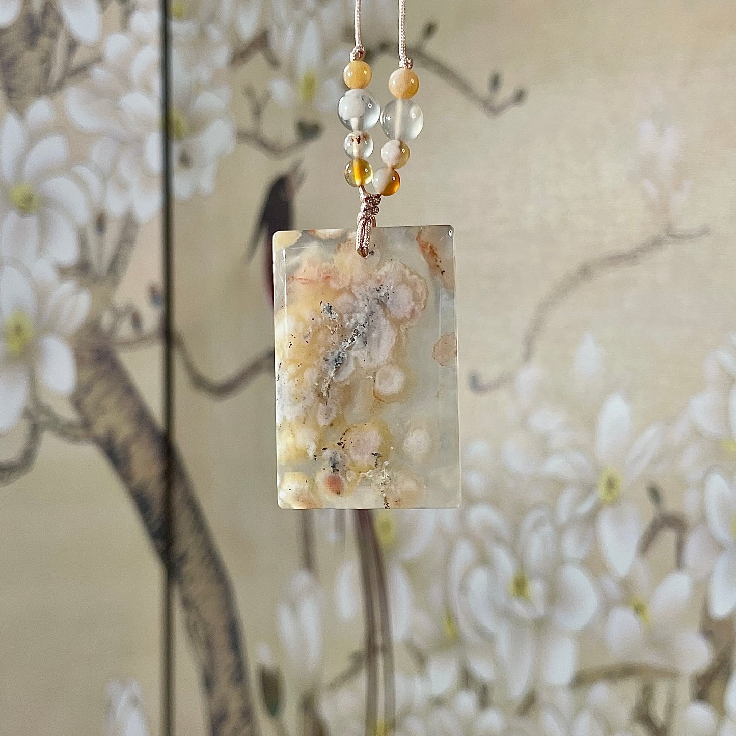 Sakura Agate "Wu Shi Pai" Pendant - One and only