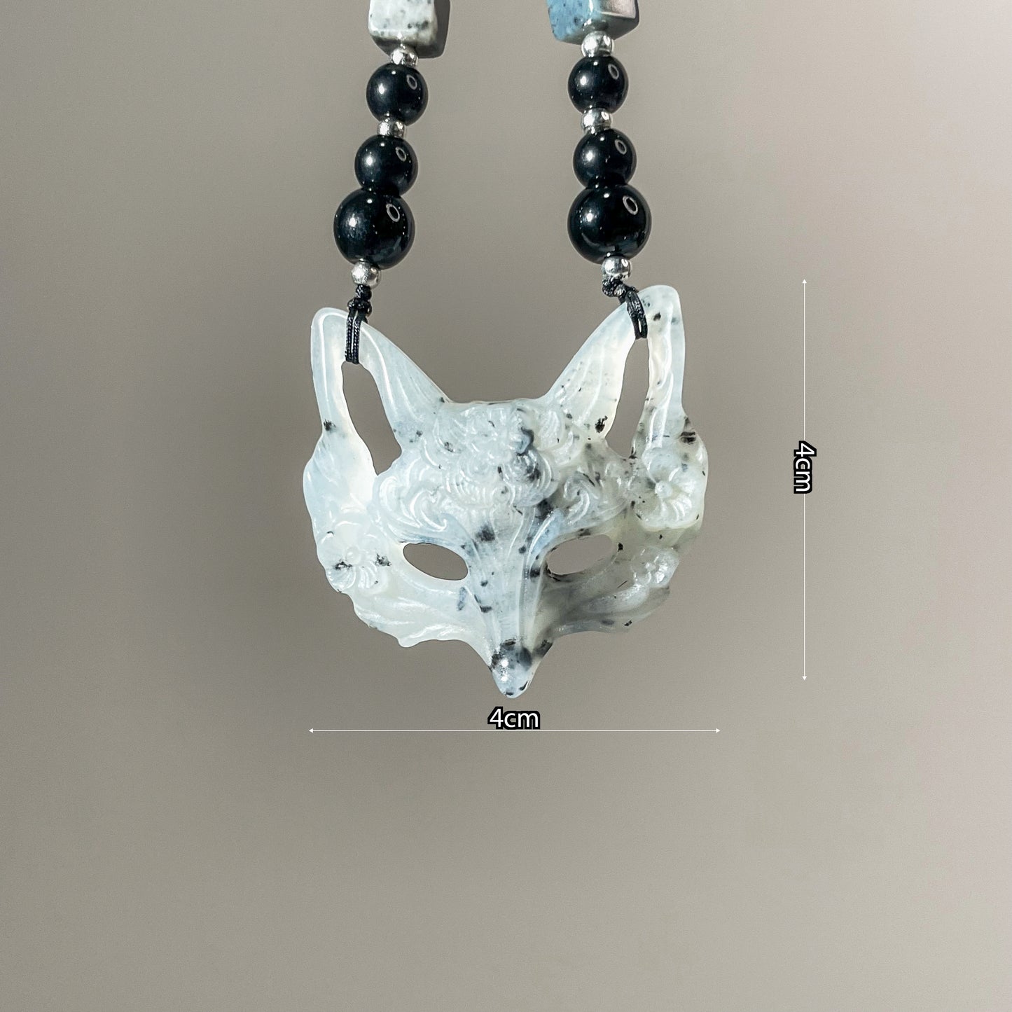 Handcrafted Fox Mask in Xiu Jade – One and Only