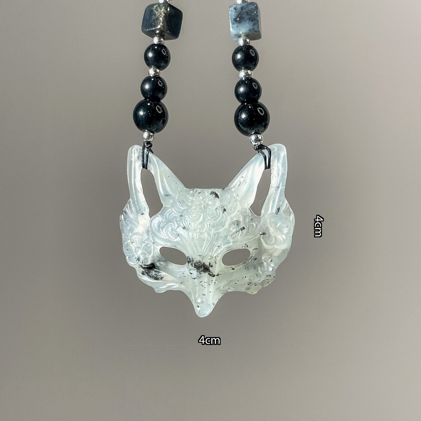 Handcrafted Fox Mask in Xiu Jade – One and Only