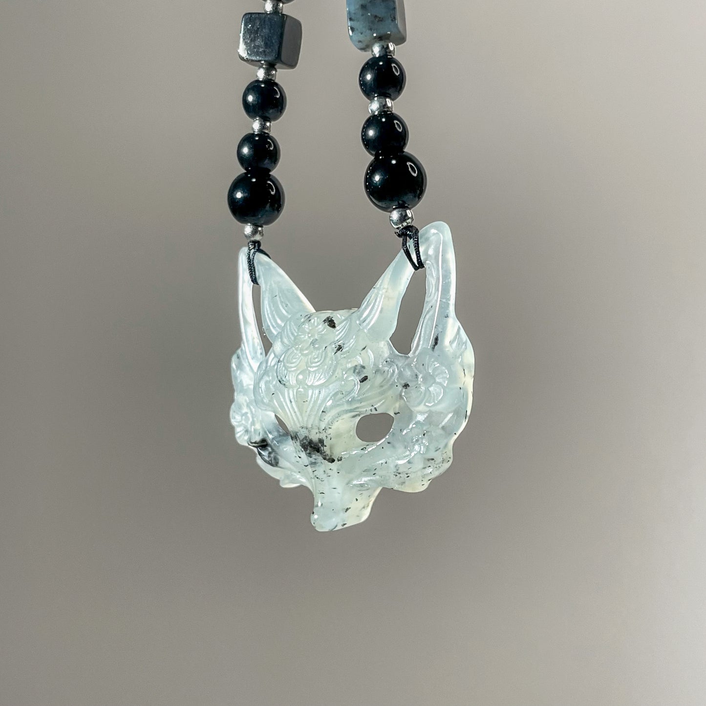 Handcrafted Fox Mask in Xiu Jade – One and Only