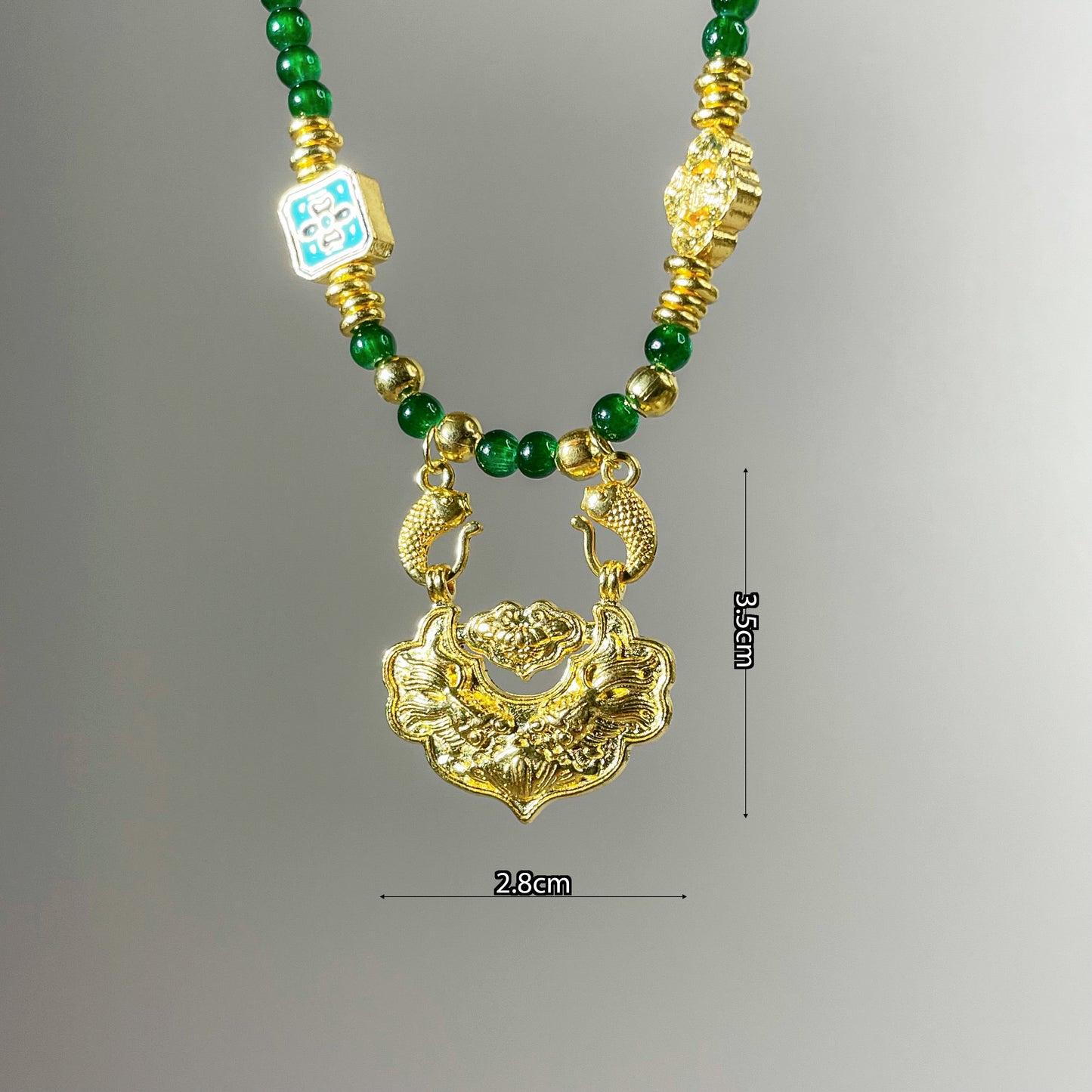 Golden Longevity Lock Necklace