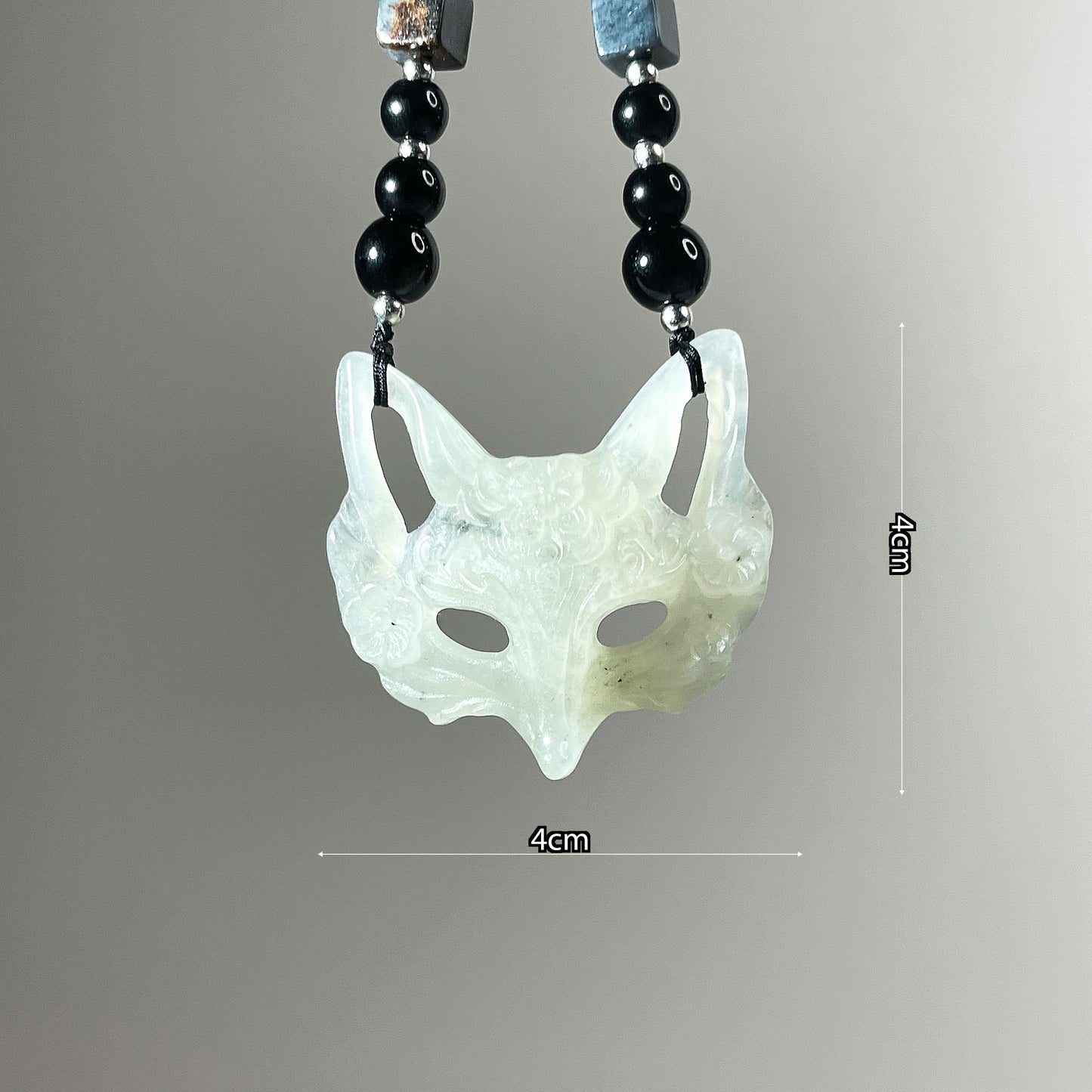 Handcrafted Fox Mask in Xiu Jade – One and Only