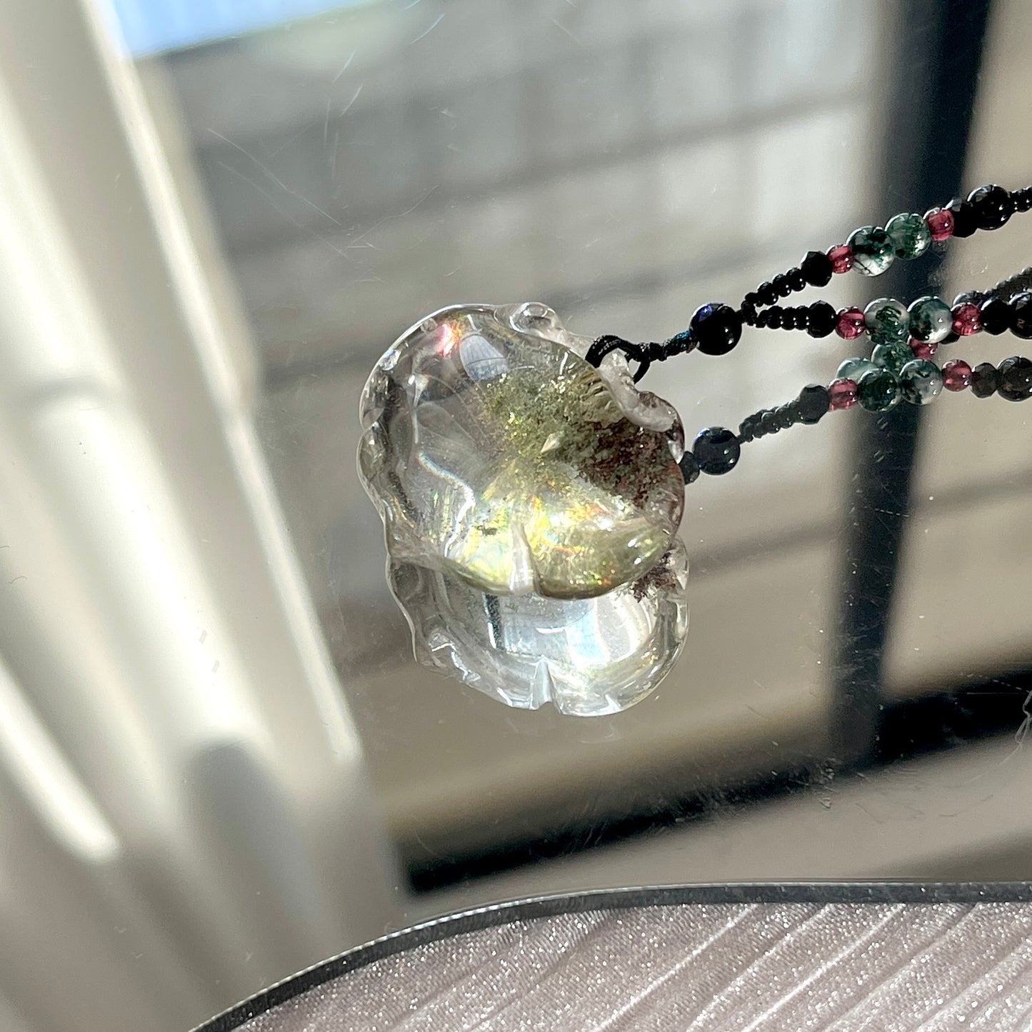 Eternal Life Green Phantom Quartz Pendant - Blind Box with Unique Pattern Probability