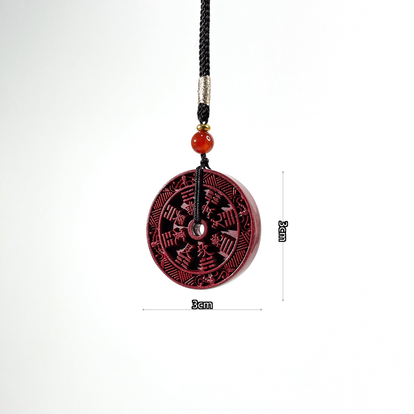 Handcrafted Vermilion Sand Ghost Money Pendant – A Must-Have for Your Birth Year, Essential for Fending Off Tai Sui