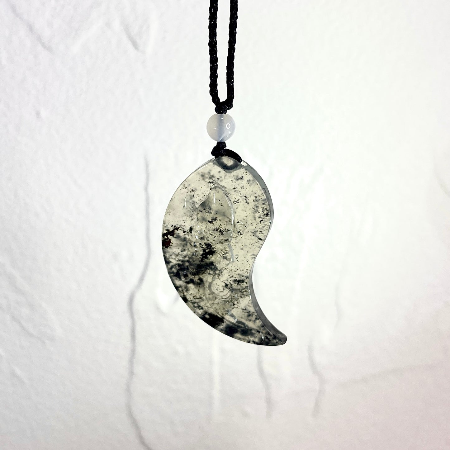 Handcraft One And Only Natural Ink-Wash Xiu Jade Double Fish Pair Pendant