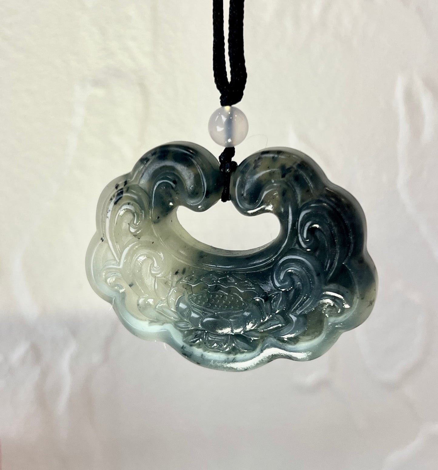 Handcraft Natural One And Only Xiu Jade Peace Longevity  Flower Lock