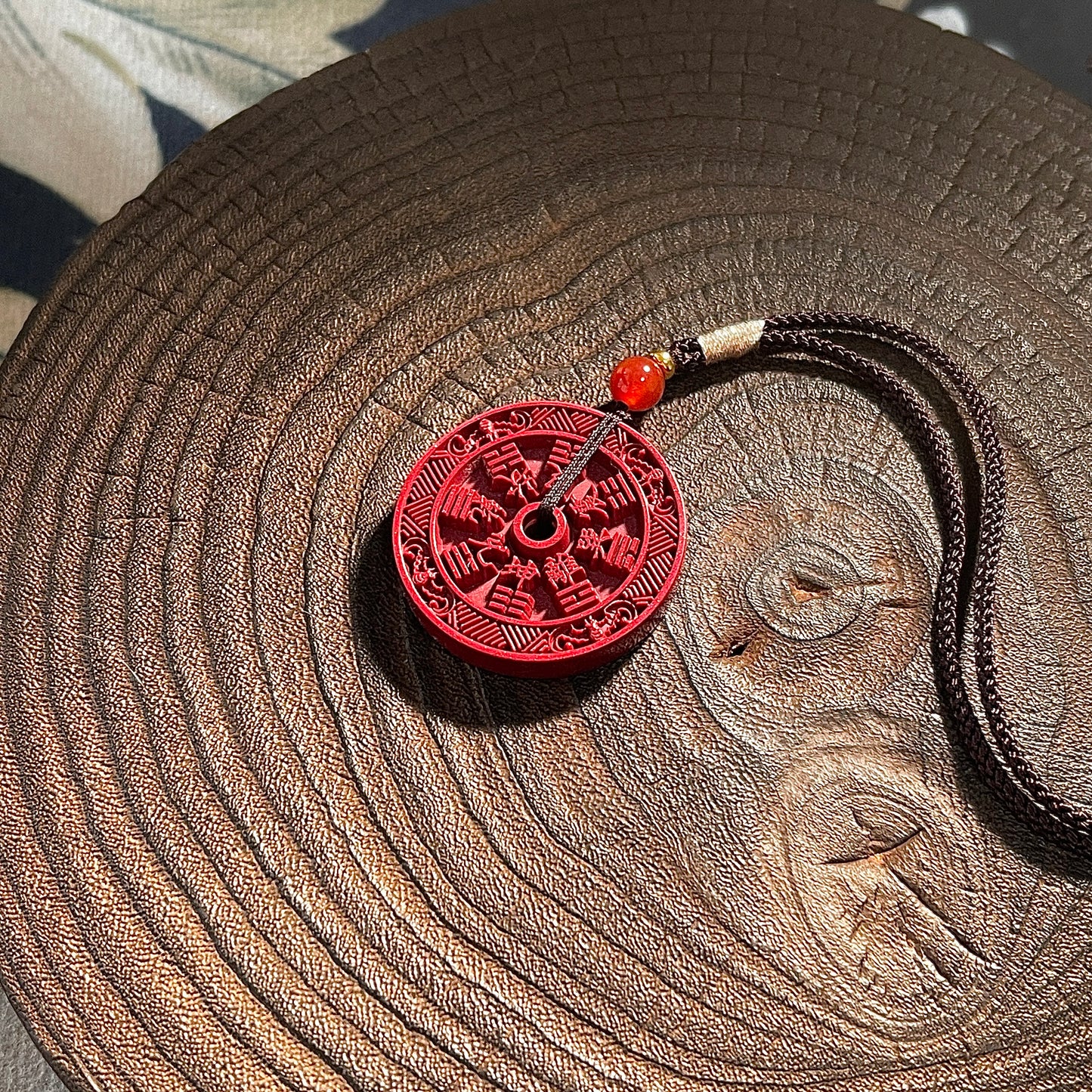 Handcrafted Vermilion Sand Ghost Money Pendant – A Must-Have for Your Birth Year, Essential for Fending Off Tai Sui