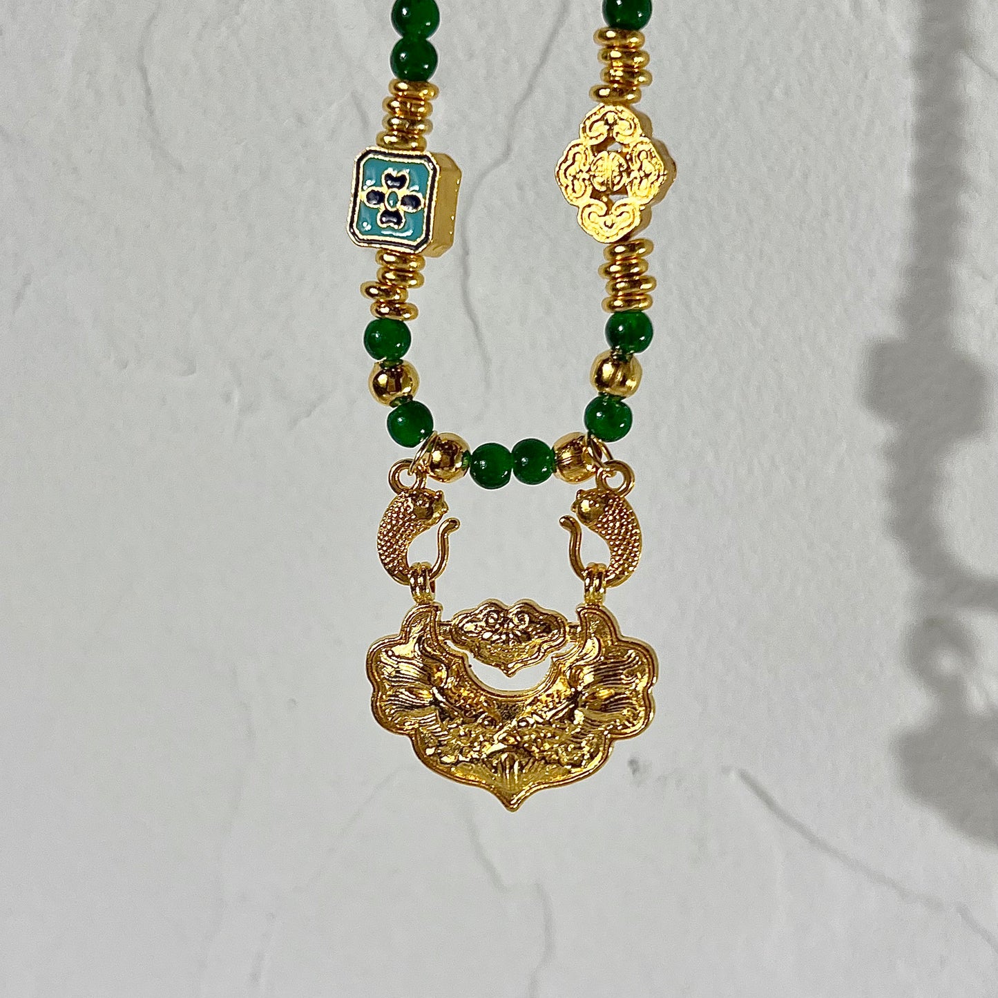 Golden Longevity Lock Necklace