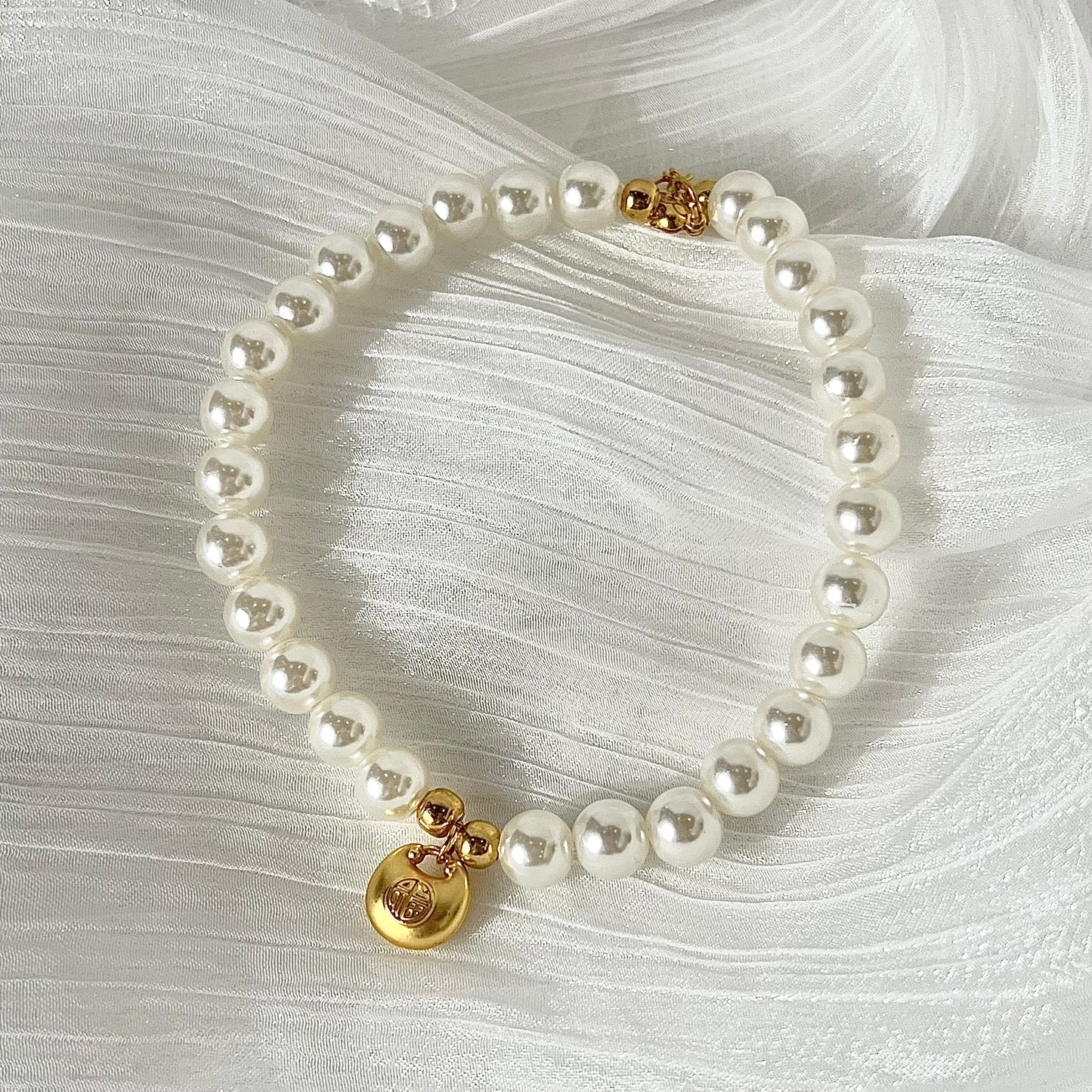 Pet Blessing Longevity Pearl Lock Necklace